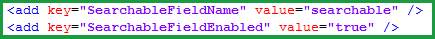 Searchable key
